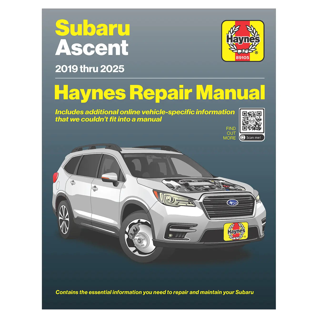 Haynes Repair Manual for Subaru Ascent 2019-2025 on a white background