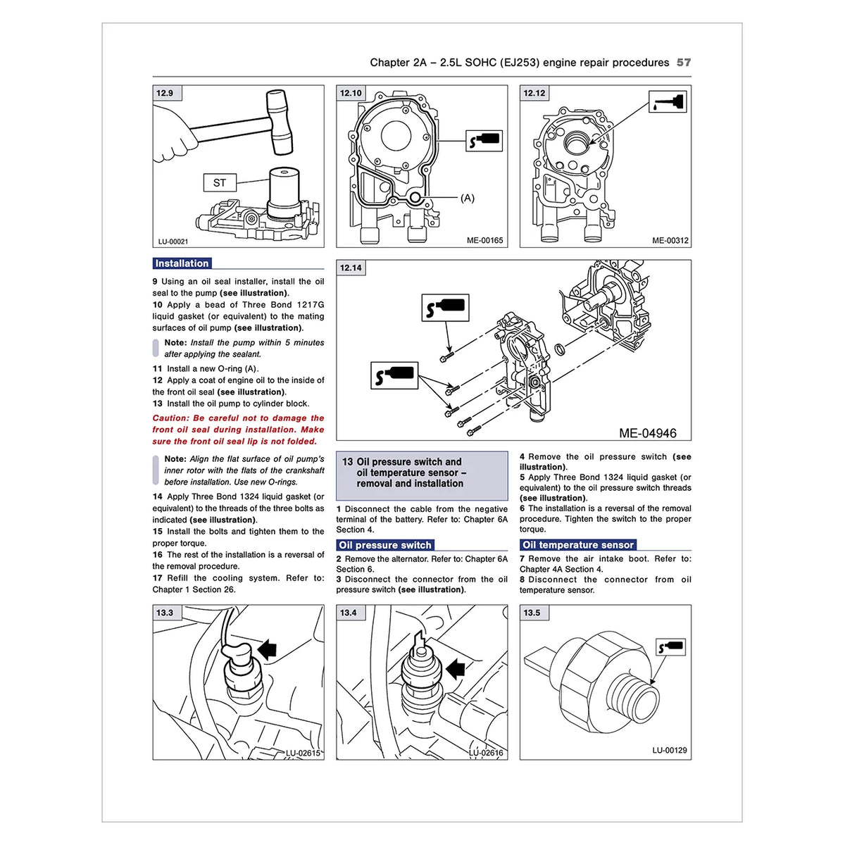 Subaru Outback (2010-2014) Haynes Repair Manual