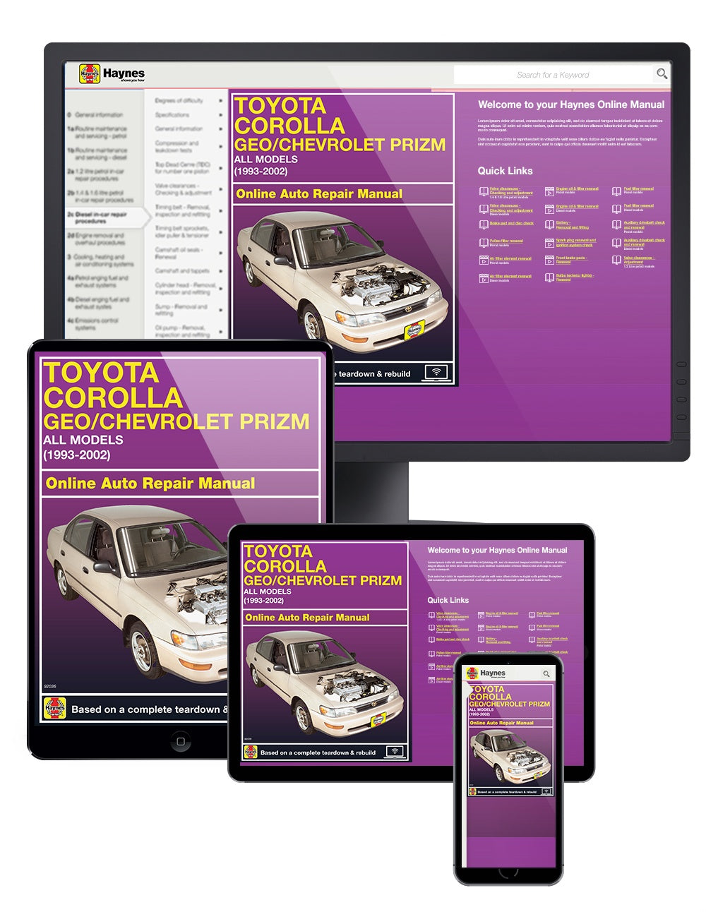 Toyota Corolla & Geo/Chevrolet Prizm (93-02) Haynes Repair Manual