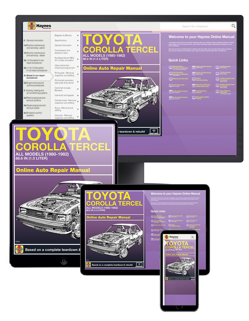 Toyota Corolla Tercel (80-82) Haynes Online Manual