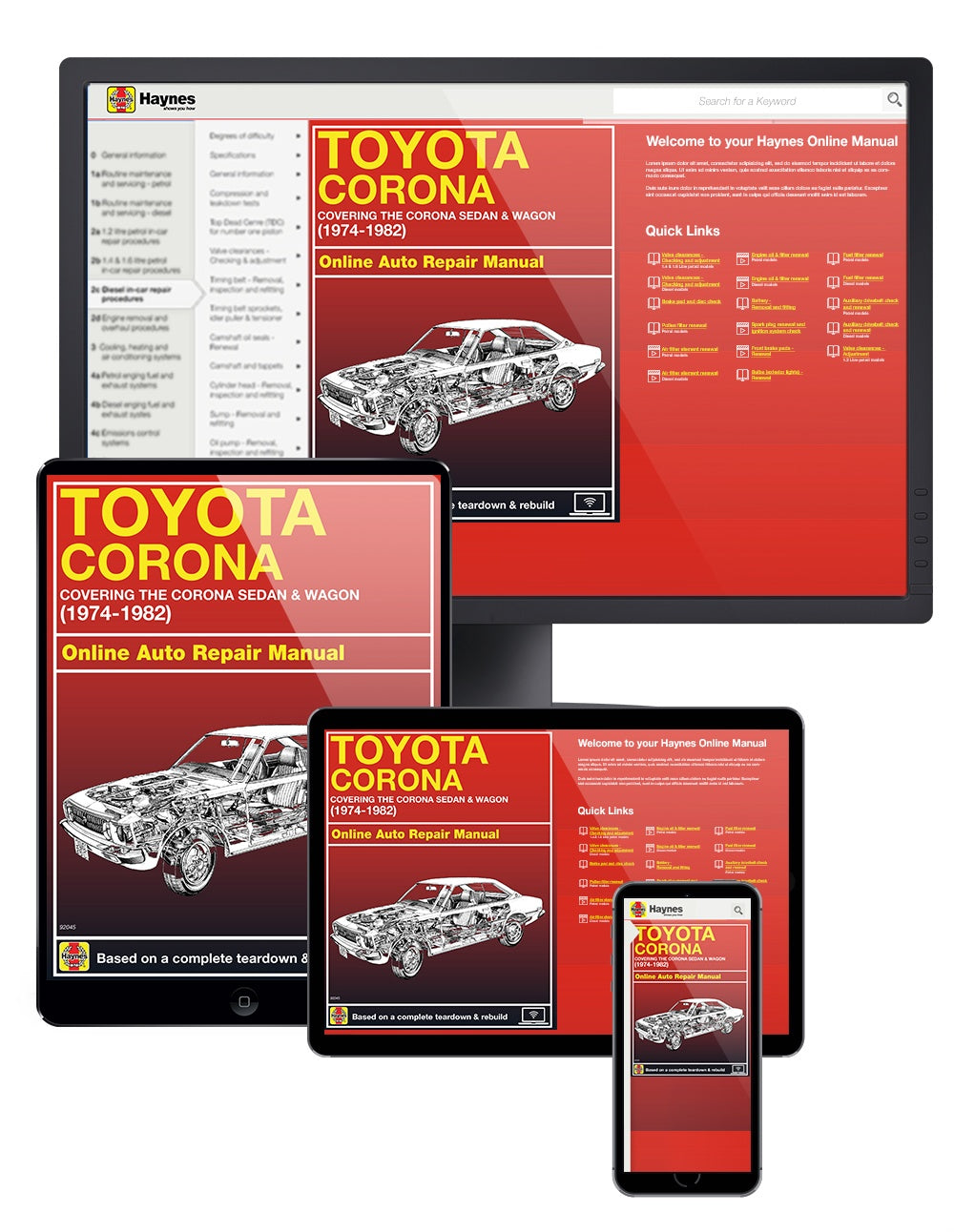 Toyota Corona Sedan & Wagon (74-82) Haynes Online Manual – Haynes