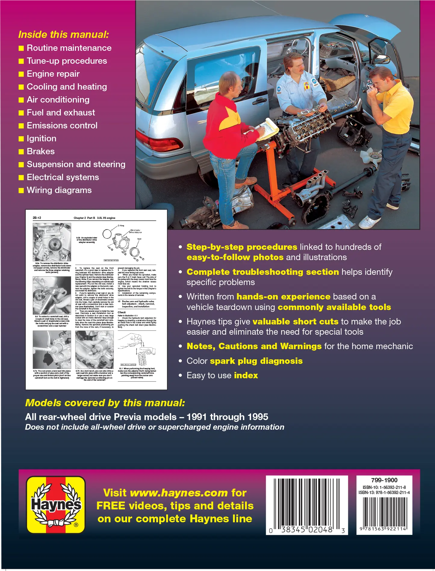 Toyota Previa (91-95) Haynes Repair Manual