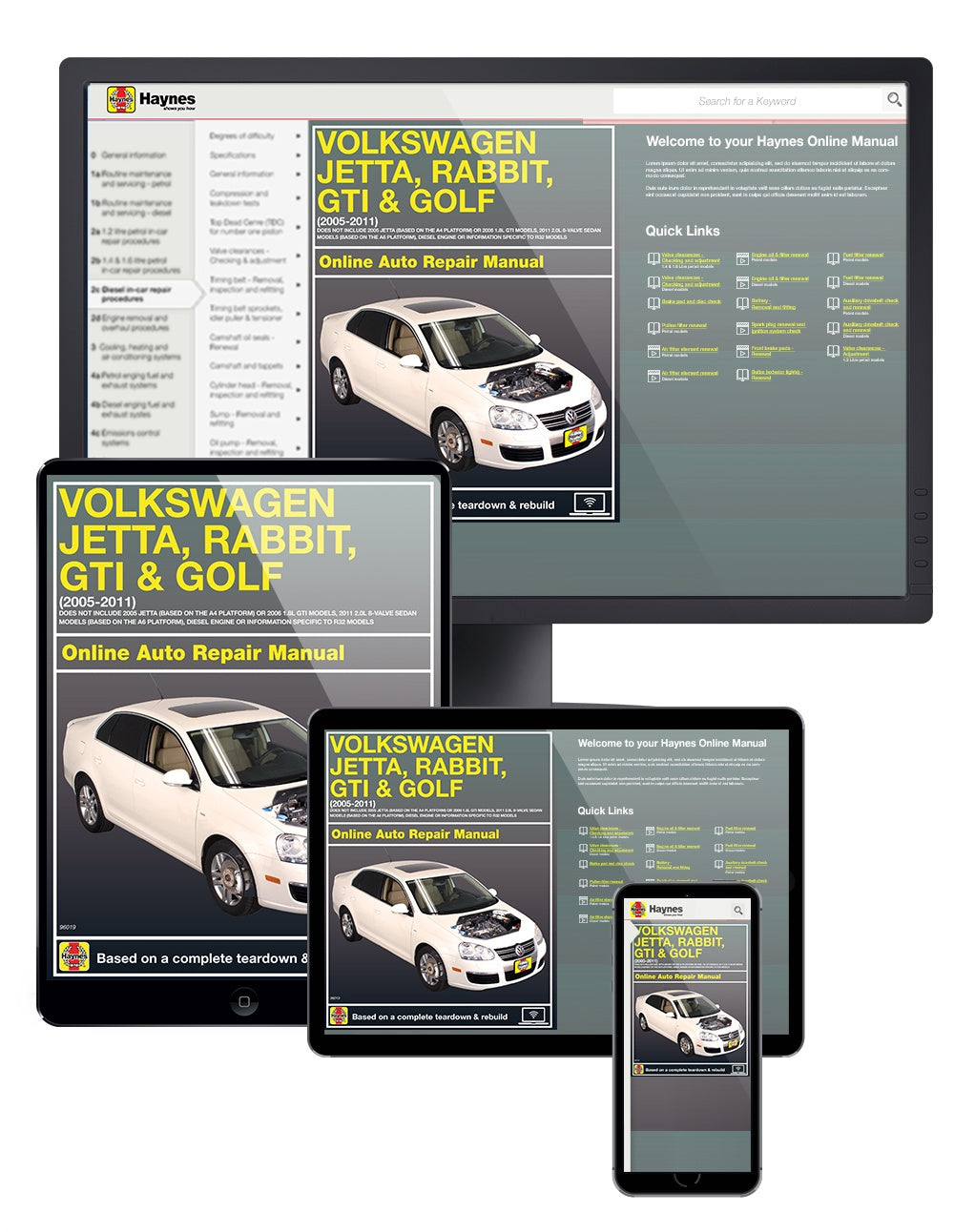 Volkswagen VW Jetta, Rabbit, GTI & Golf covering New Jetta (05), Jetta (06-11), GLI (06-09), Rabbit (06-09), GTI 2.0L (06), GTI (07-11) & Golf (10-11) Haynes Repair Manual