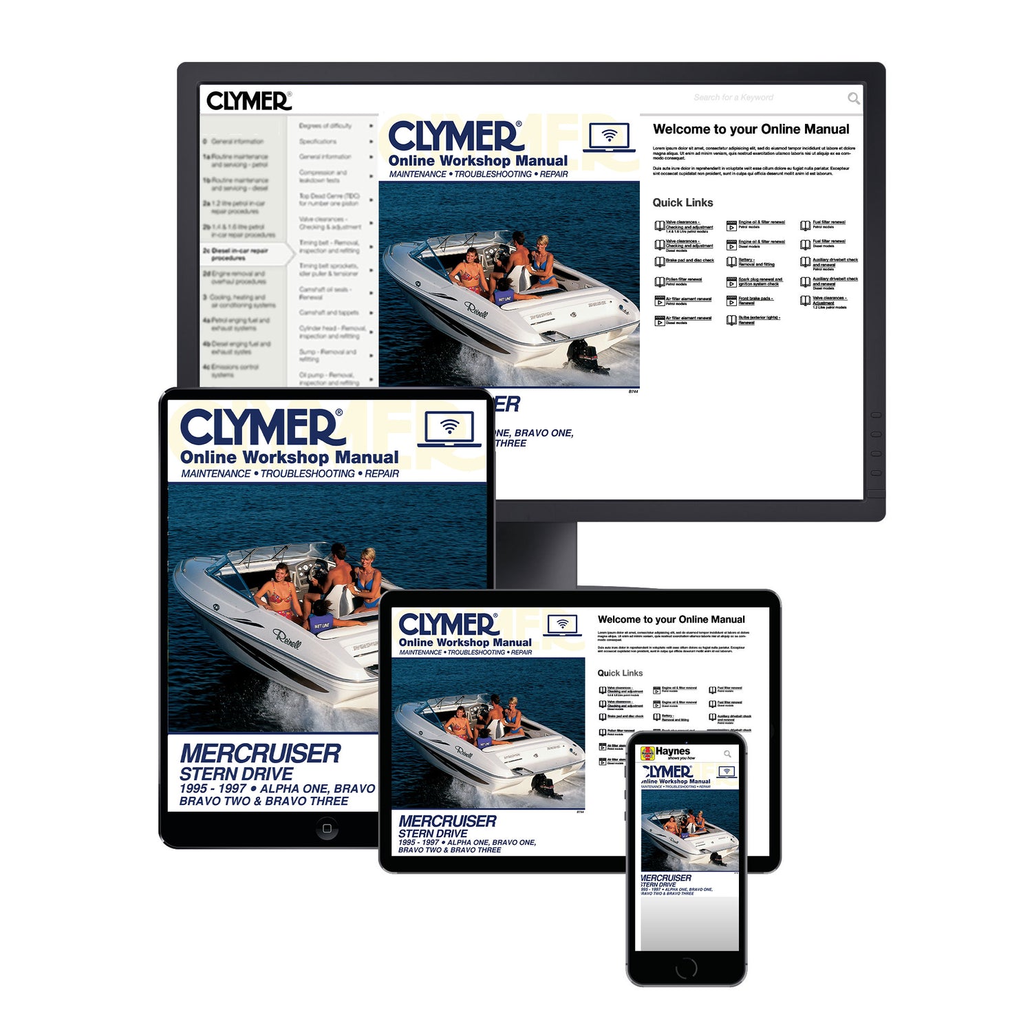 Mercruiser Alpha One, Bravo One, Two & Three Stern Drives (1995-1997) Service Repair Manual