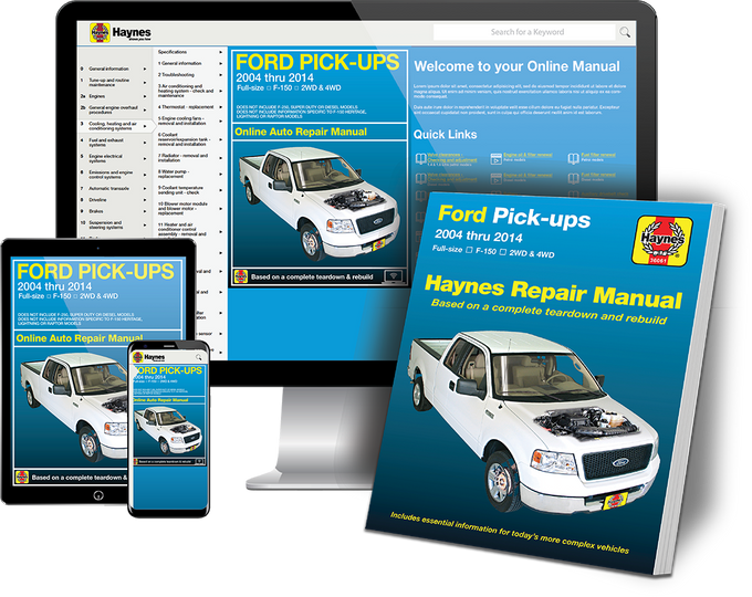 Ford full-size Gas F-150 2WD & 4WD (04-14) Haynes Repair Manual ...