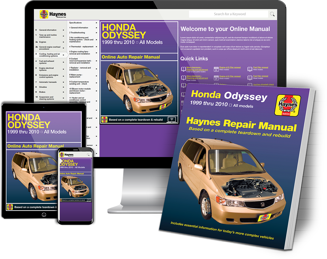 Honda Odyssey (99-10) Haynes Repair Manual – Haynes Manuals North Honda Odyssey (99-10) Haynes Repair Manual – Haynes Manuals North