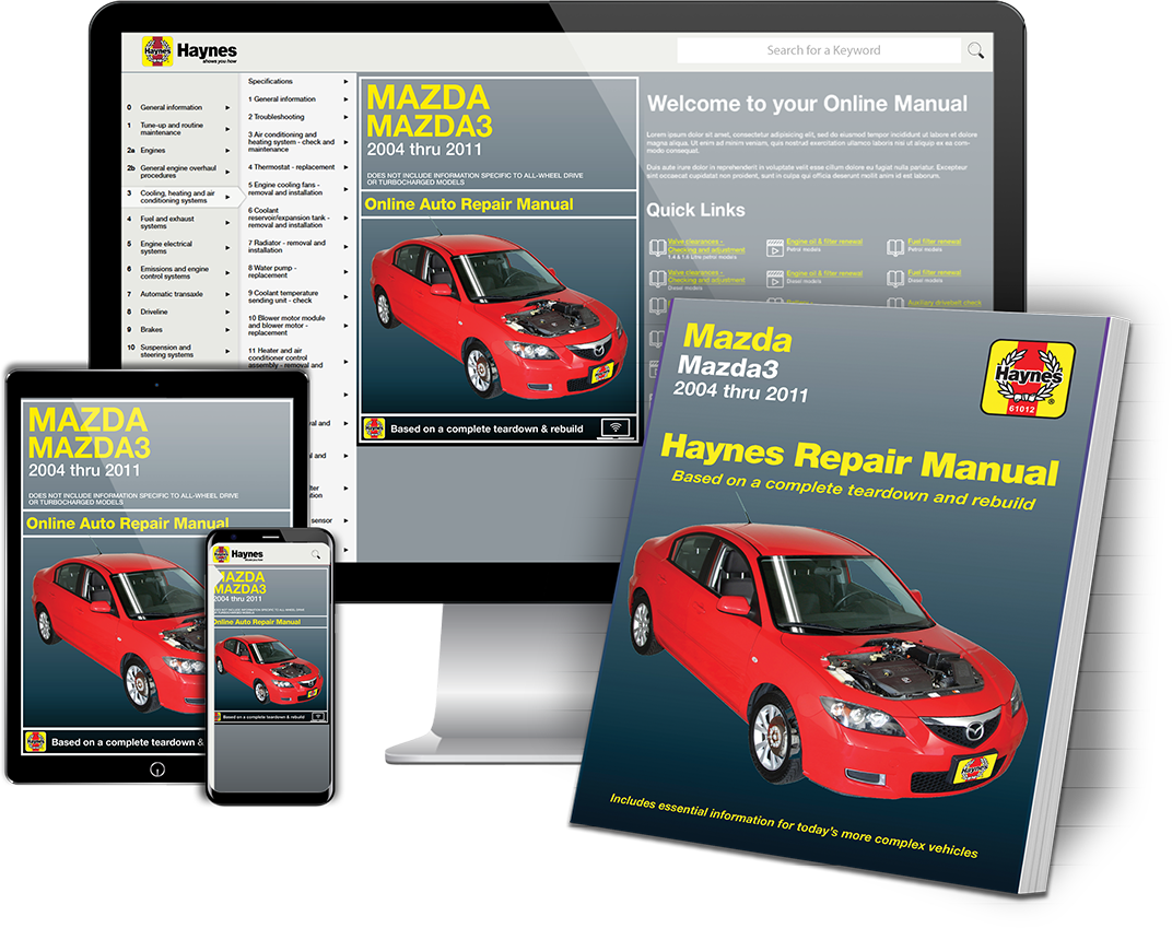 Mazda3 (04-11) Haynes Repair Manual – Haynes Manuals North America