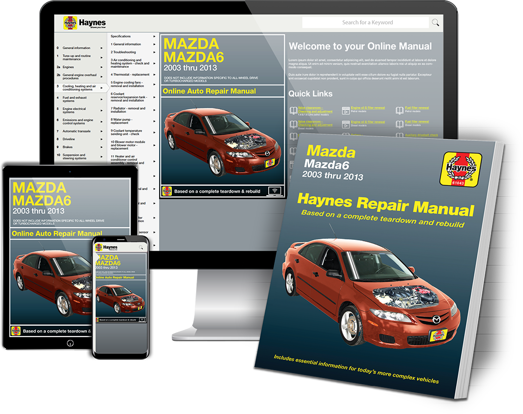 Mazda6 (03-13) Haynes Repair Manual – Haynes Manuals North America Mazda6 (03-13) Haynes Repair Manual – Haynes Manuals North America