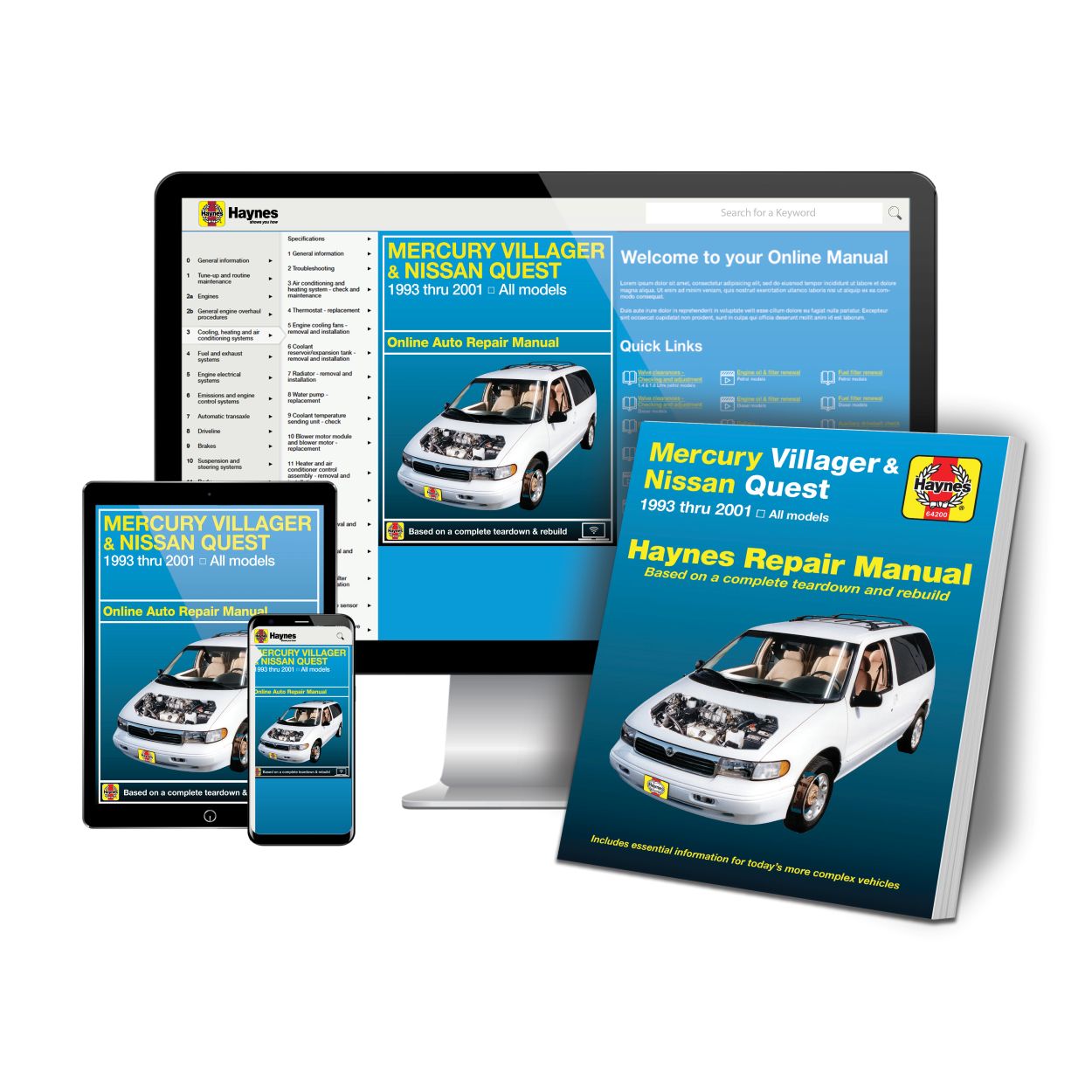 Mercury Villager & Nissan Quest (93-01) Haynes Repair Manual