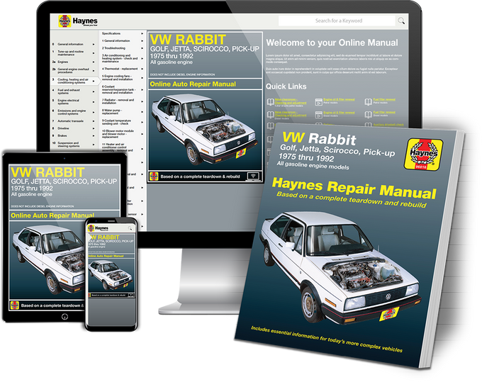 Volkswagen VW Rabbit Gas Engine (75-84), Rabbit Convertible (80-84), G ...