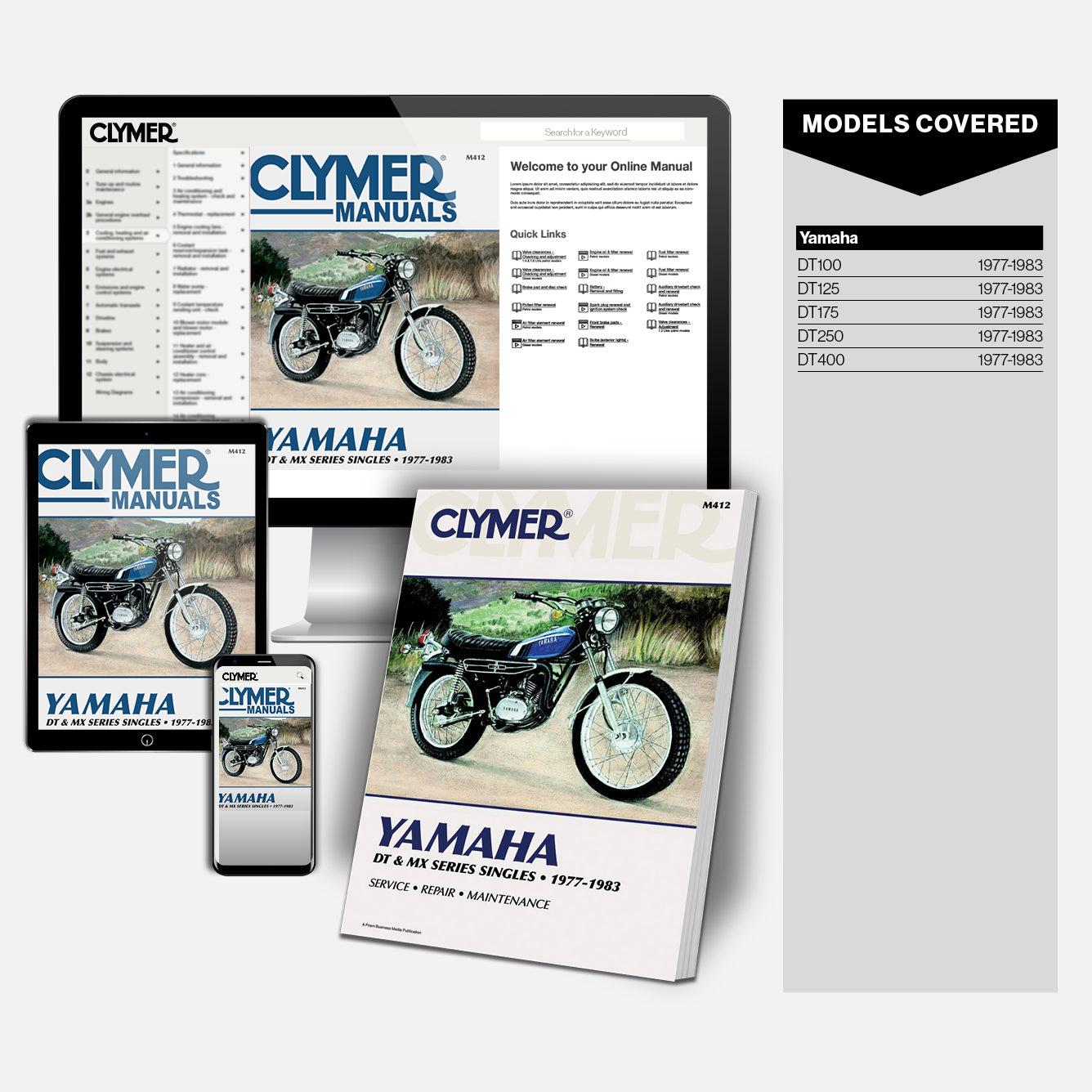 Yamaha DT & MX Series Singles Motorcycle (1977-1983) Service