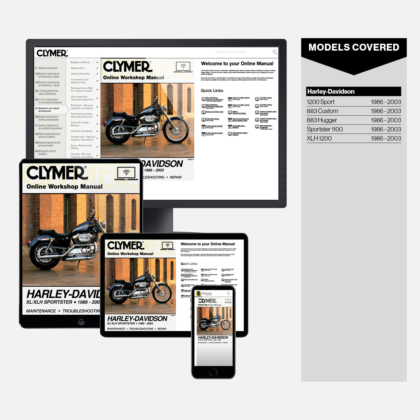 Harley-Davidson Sportster Motorcycle (1986-2003) Service Repair