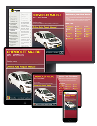 Front cover of a Haynes online repair manual