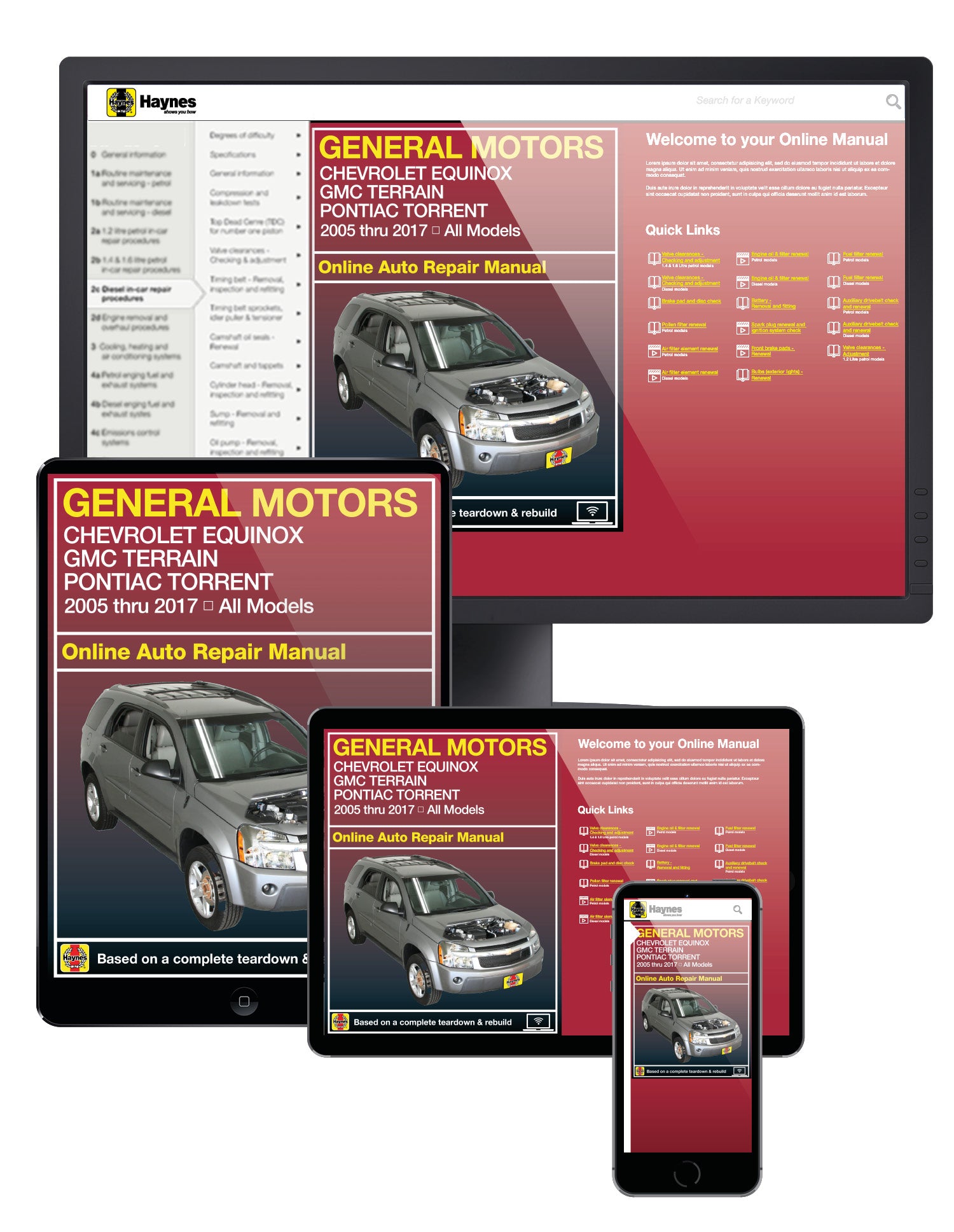 Chevrolet Equinox (05-17), GMC Terrain (10-17) & Pontiac Torrent (06-09) Haynes Repair Manual