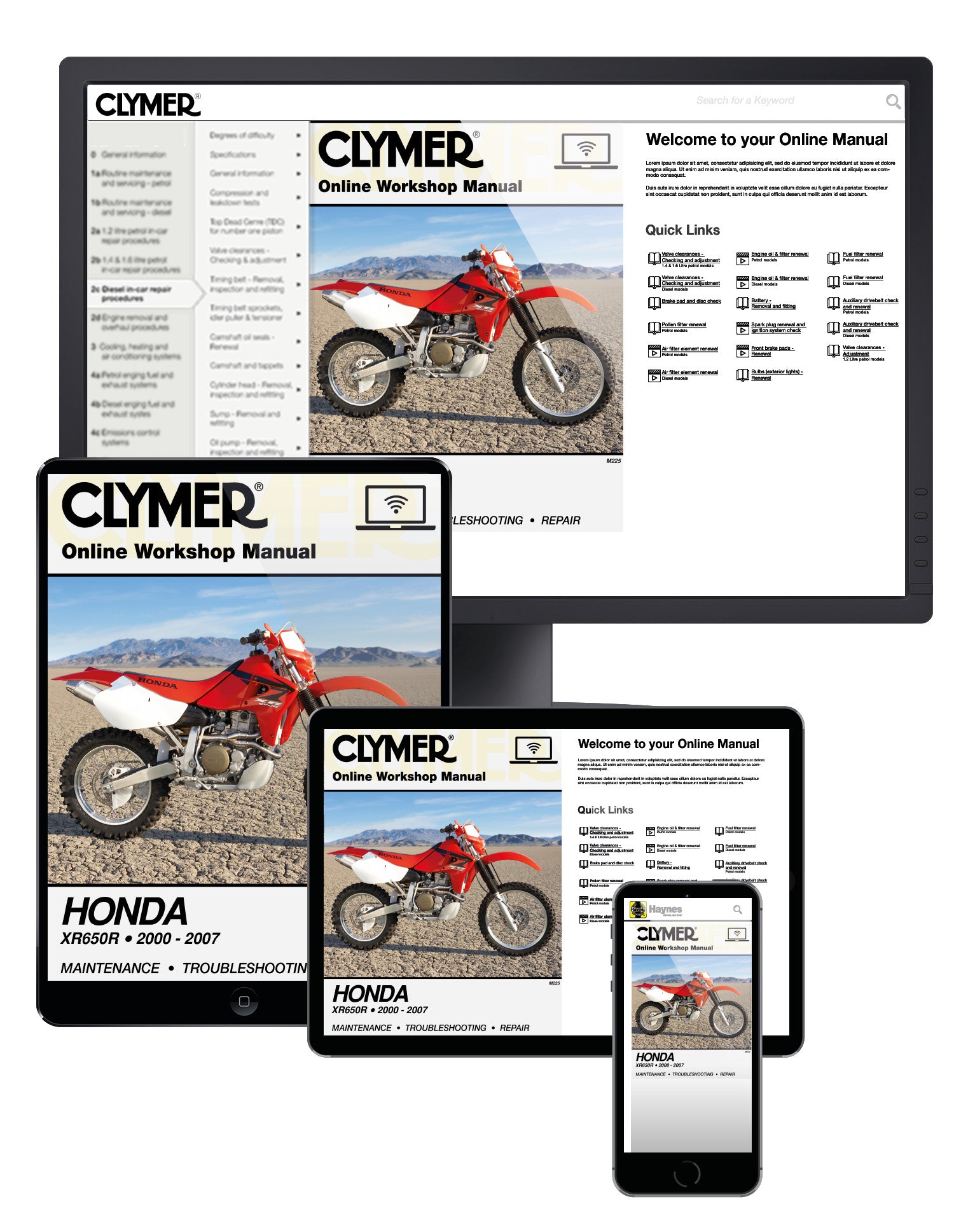 Honda XR650R Motorcycle (2000-2007) Service Repair Manual