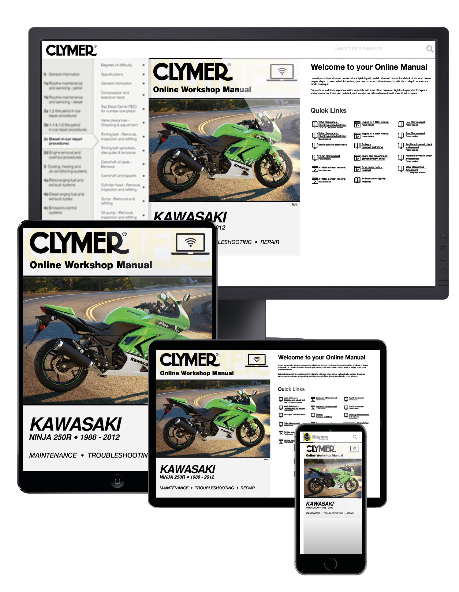 Service Manual Kawasaki 2012 Ninja 250R Repair