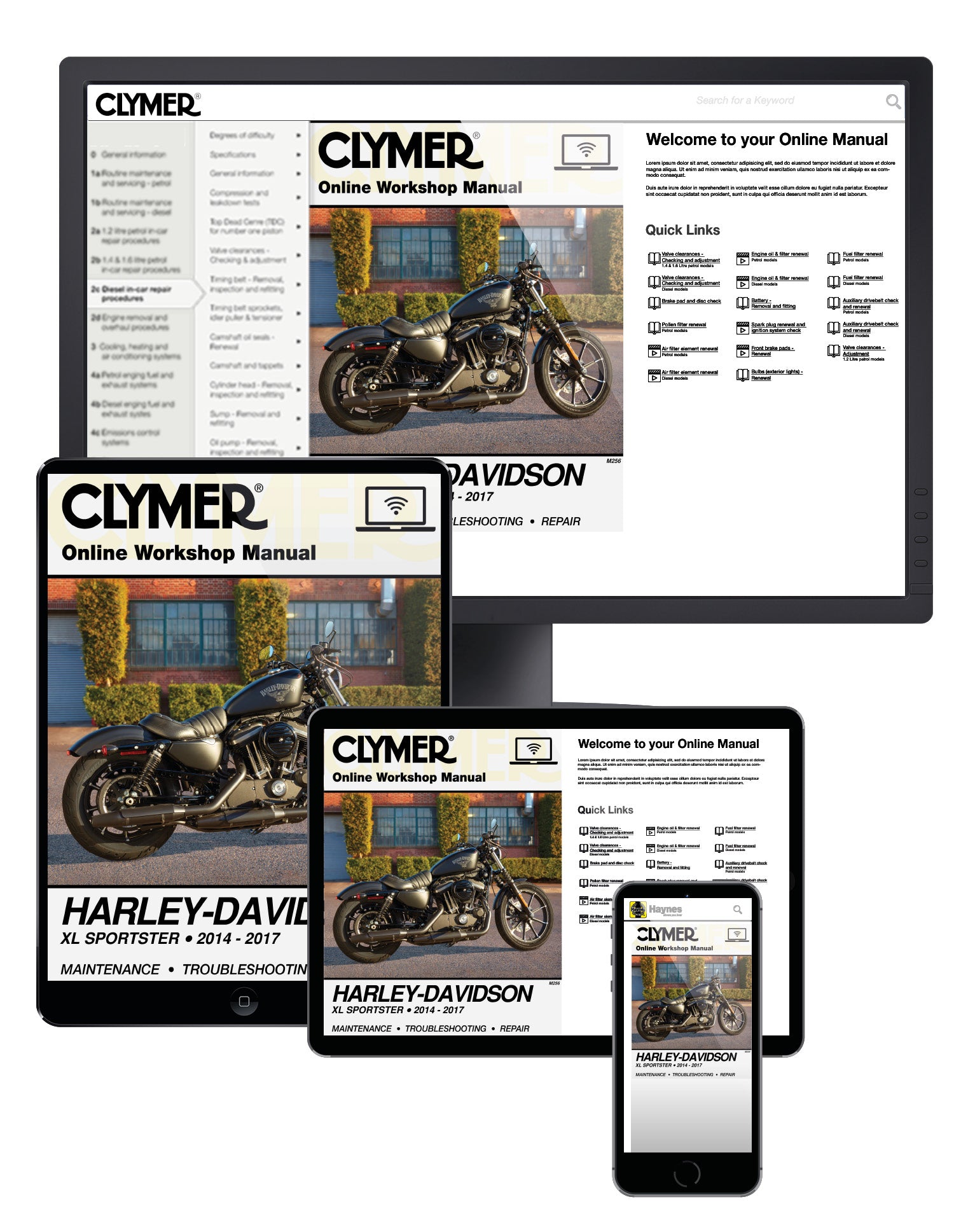 Harley-Davidson XL Sportster (14-17) Clymer Repair Manual – Haynes