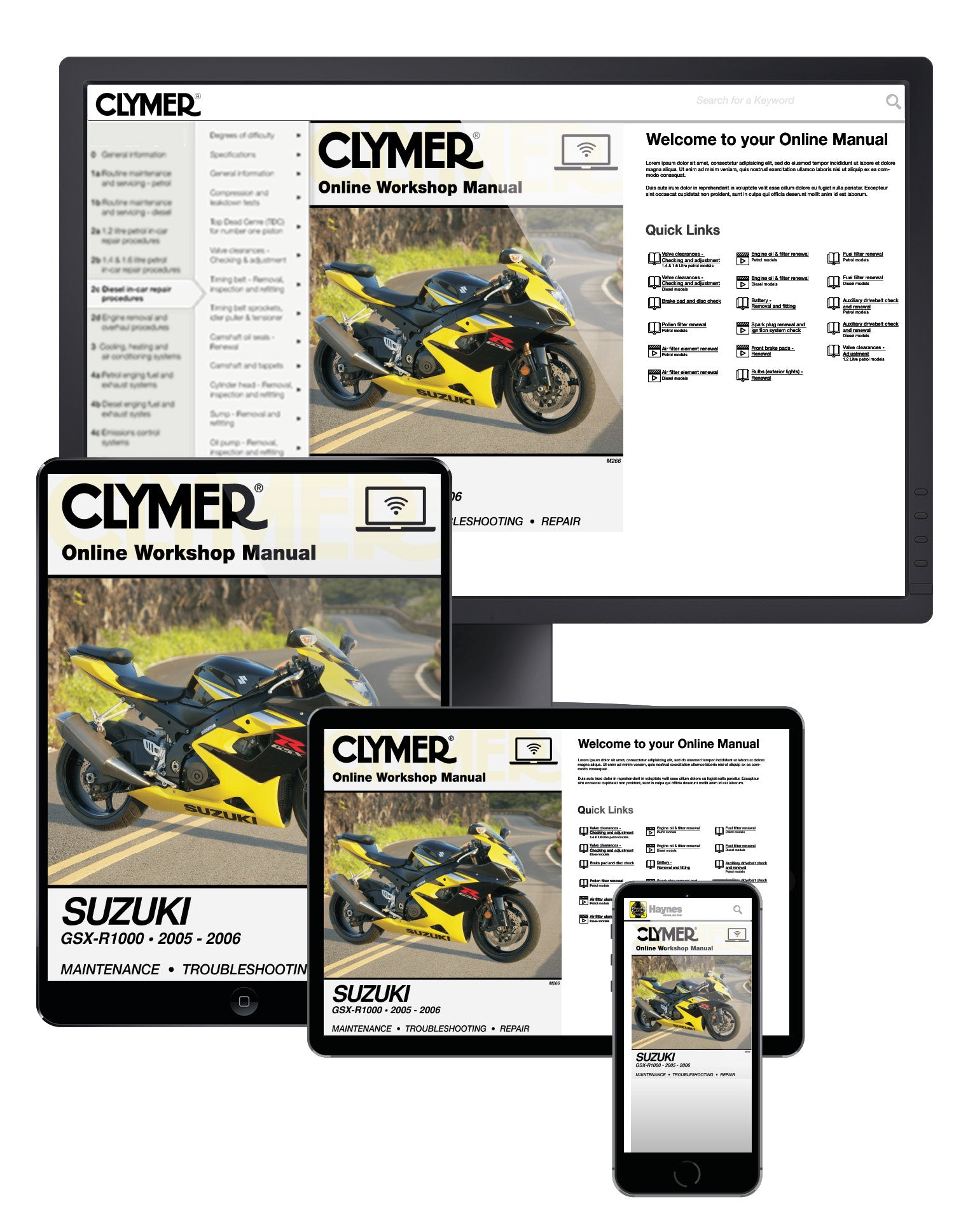 Suzuki GSX-R1000 Series Motorcycle (2005-2006) Service Repair Manual