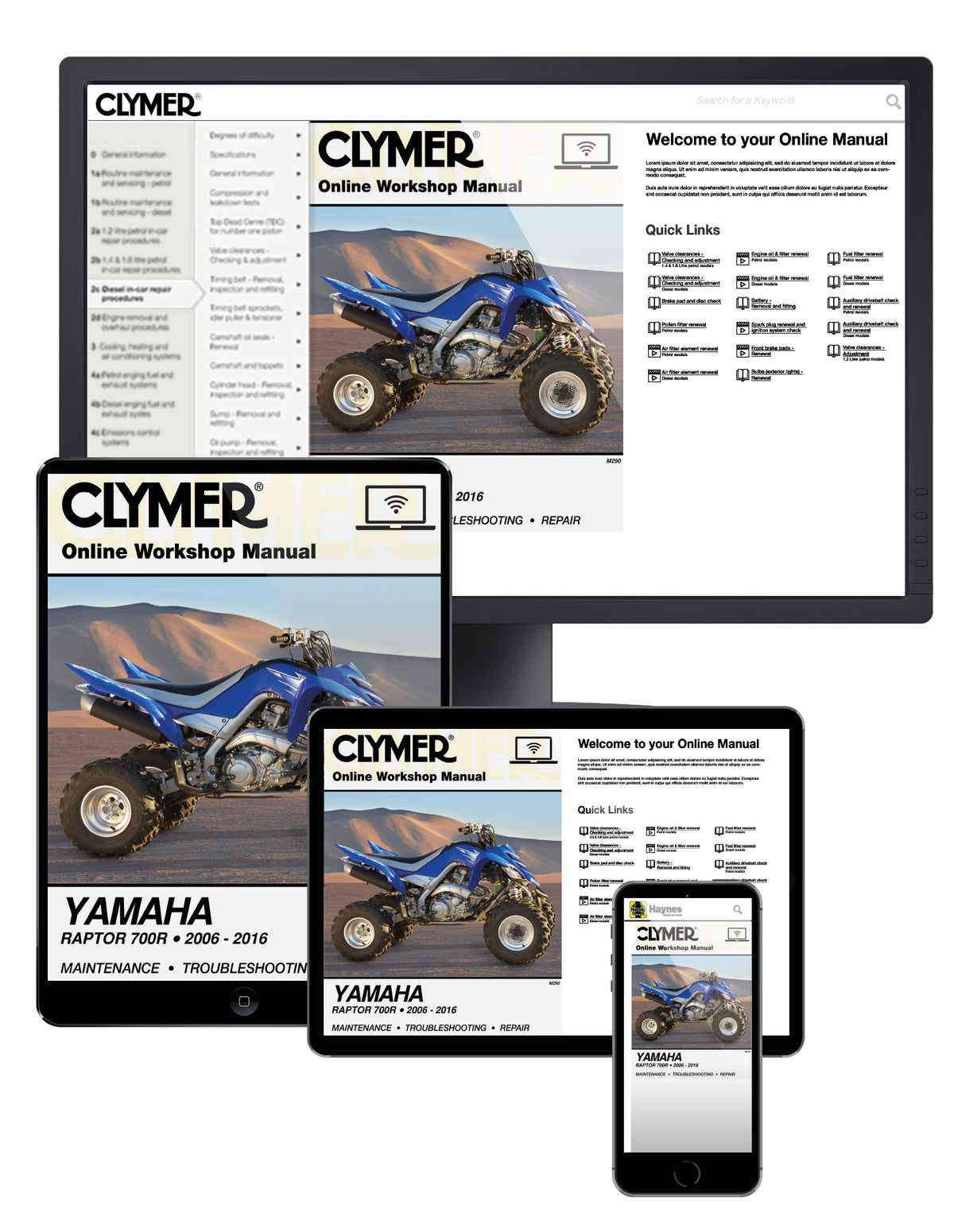 Yamaha Raptor 700 Service Kit Yamaha Raptor 700R (2006-2016) Service Repair Manual – Haynes Manuals ...