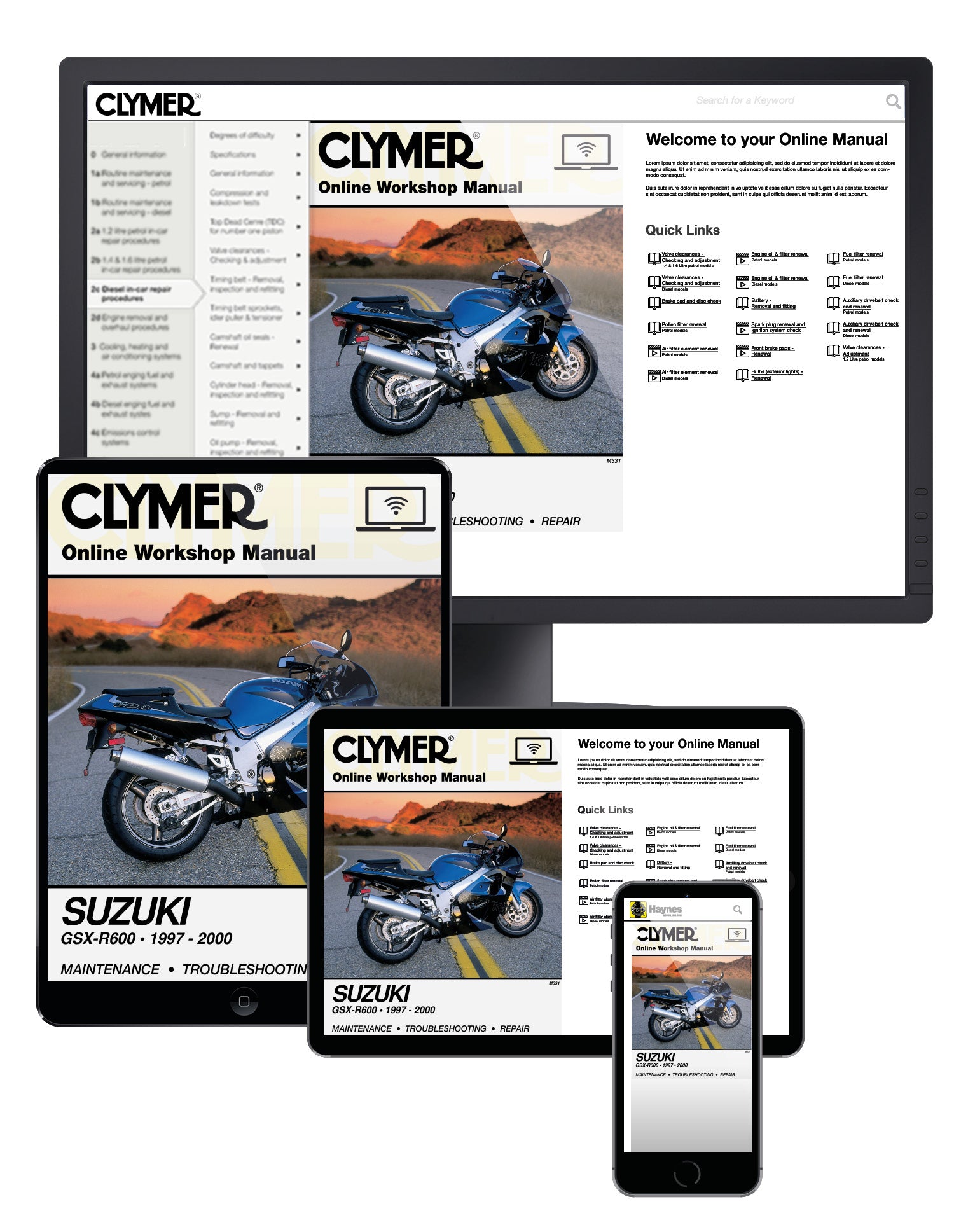 Suzuki GSX-R600 Motorcycle (1997-2000) Service & Repair Manual