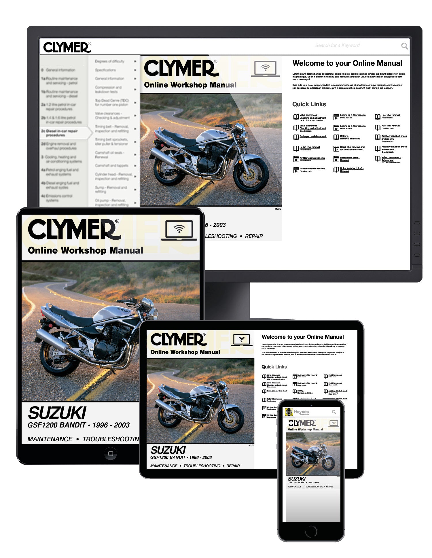 Suzuki GSF1200 Bandit Motorcycle (1996-2003) Service Repair Manual