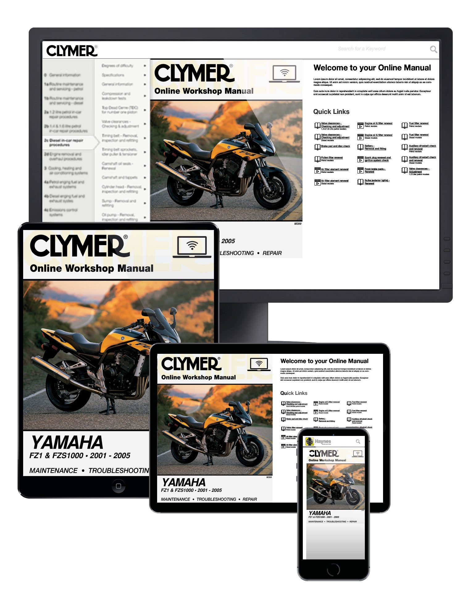 Yamaha FZ1 Motorcycle (2001-2005) Service Repair Manual