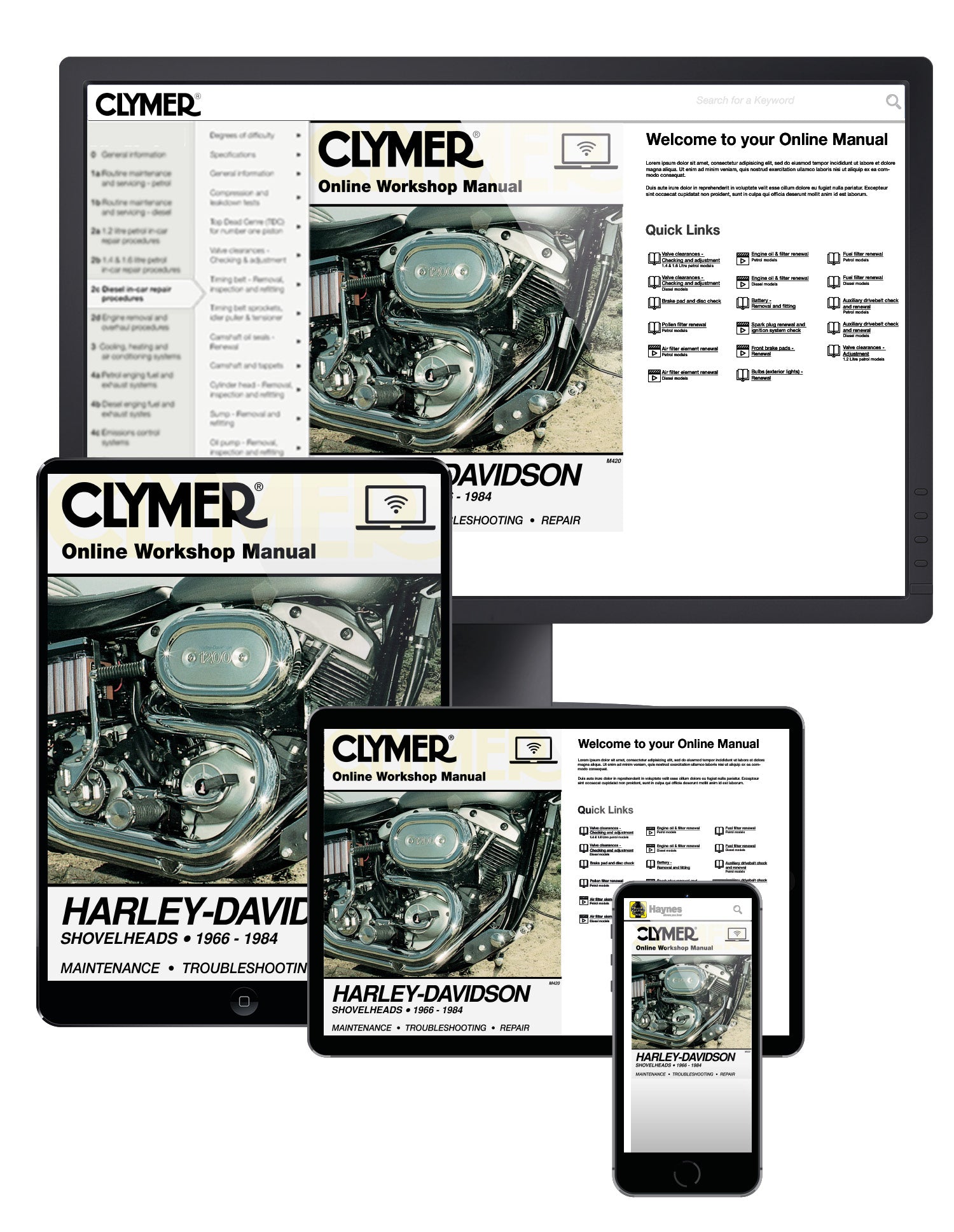 Harley-Davidson Shovelhead Motorcycle (1966-1984) Clymer Repair Manual