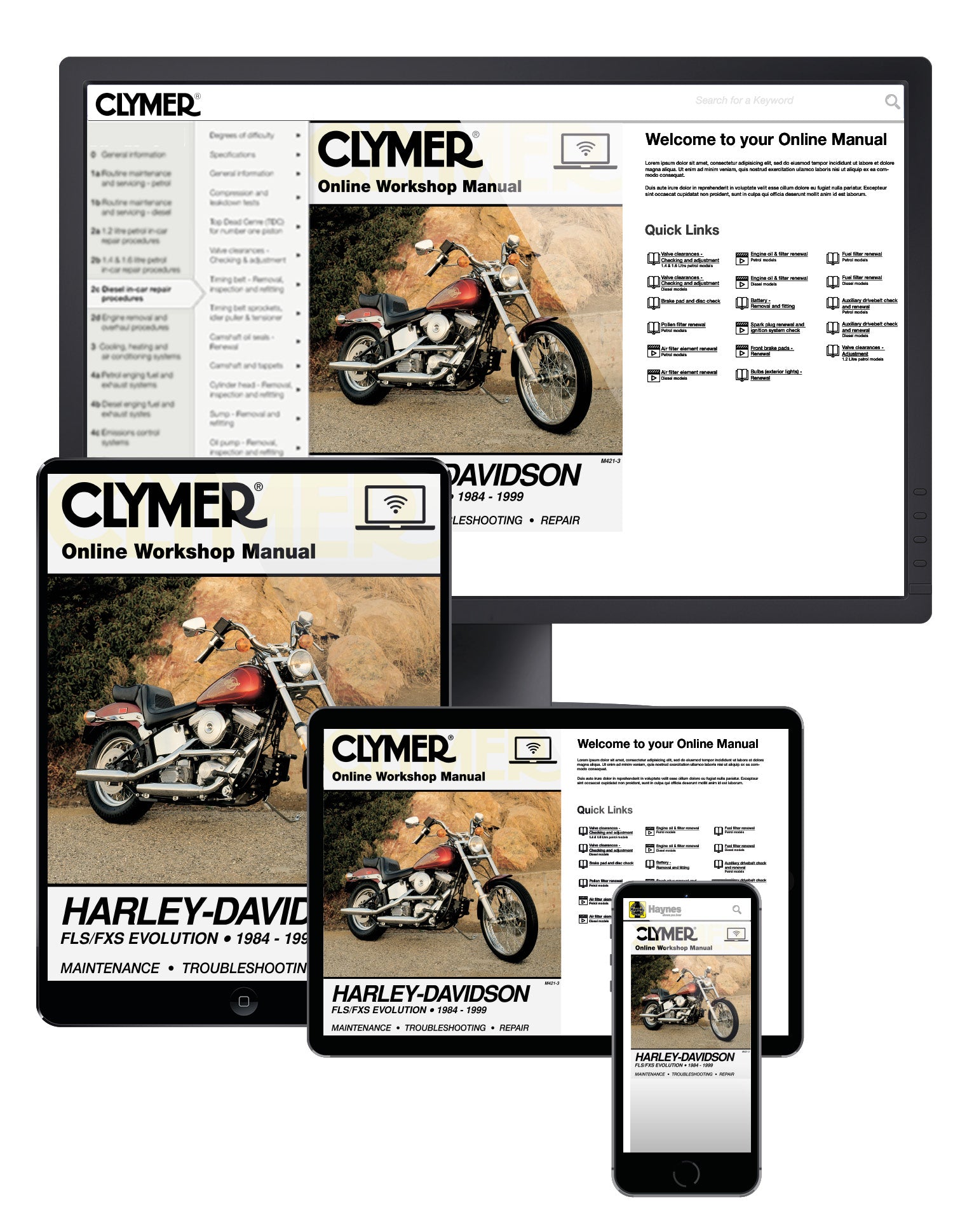 Clymer Harley Davidson FLS/FXS Evolution 1984-1999 Repair