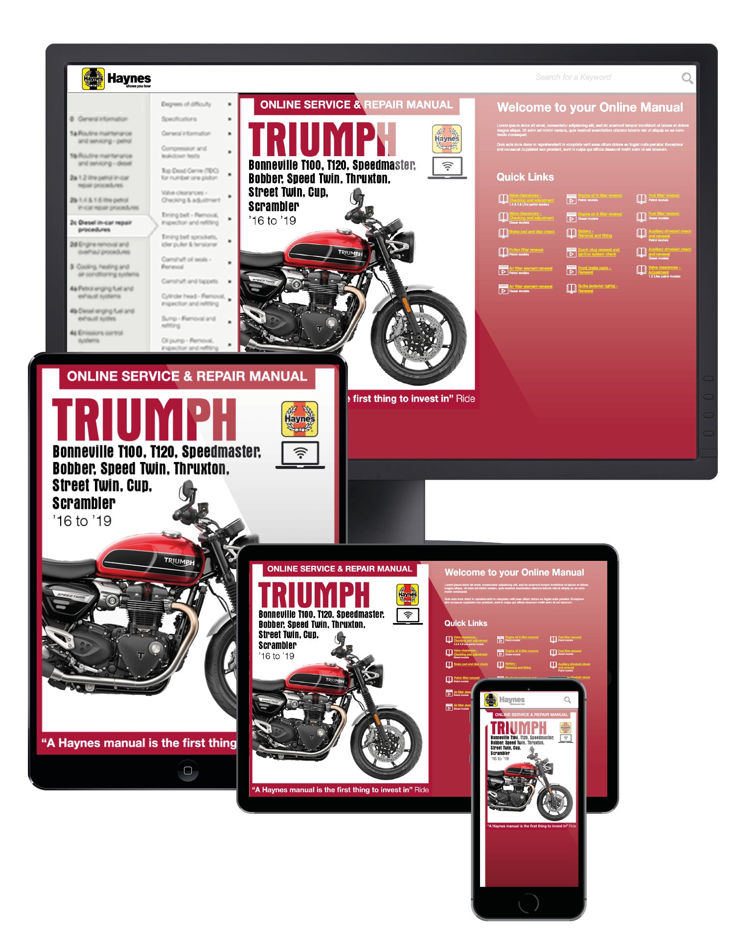 Triumph Bonneville T100, T120, Bobber, Thruxton, Street Twin, Cup