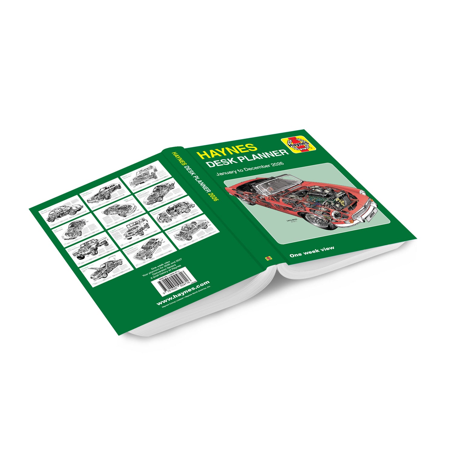 Haynes Classic Car Desk Planner 2026 - Hardcover