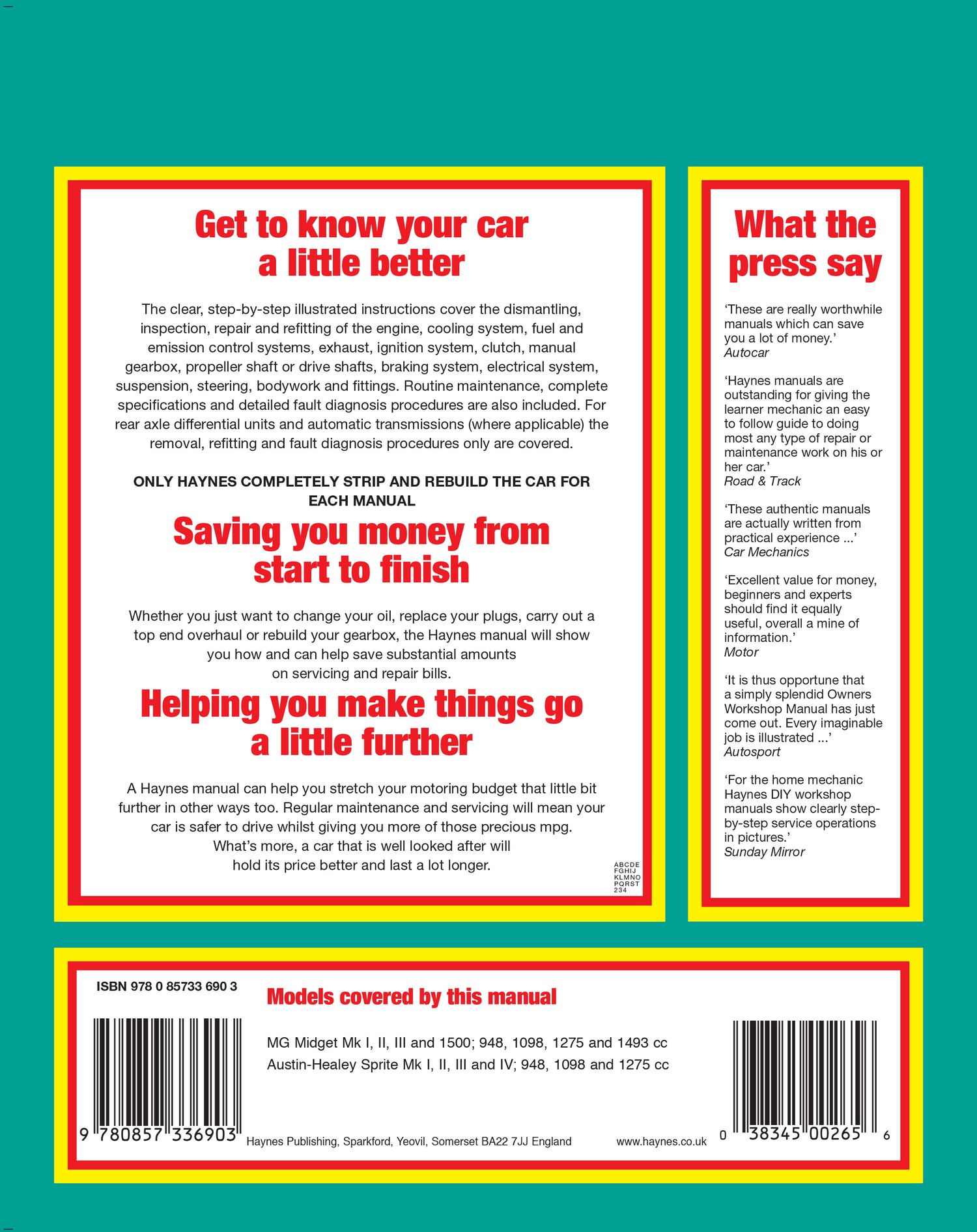 MG Midget & Austin-Healey Sprite (58 - 80) Haynes Repair Manual