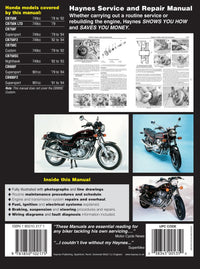 Back cover of a Haynes repair manual