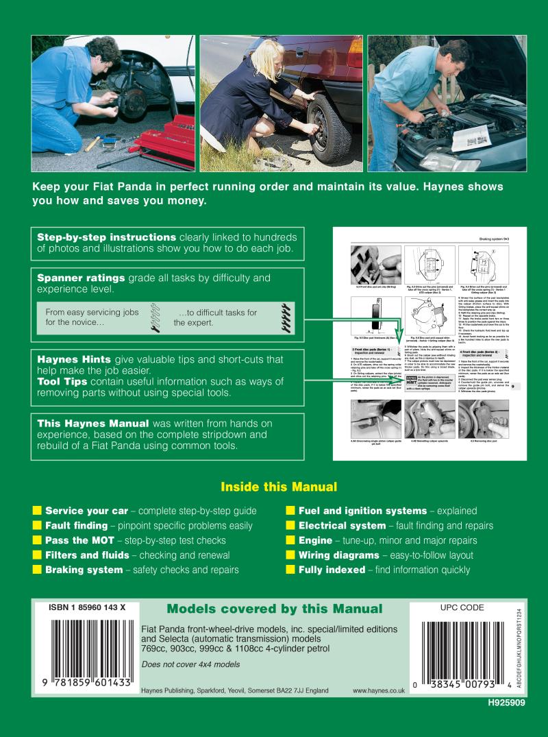 Fiat Panda (81 - 95) Haynes Repair Manual