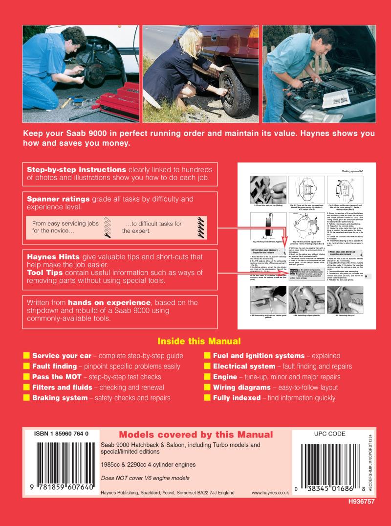 Back cover of a Haynes repair manual