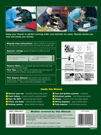 Back cover of a Haynes repair manual