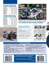 Back cover of a Haynes repair manual