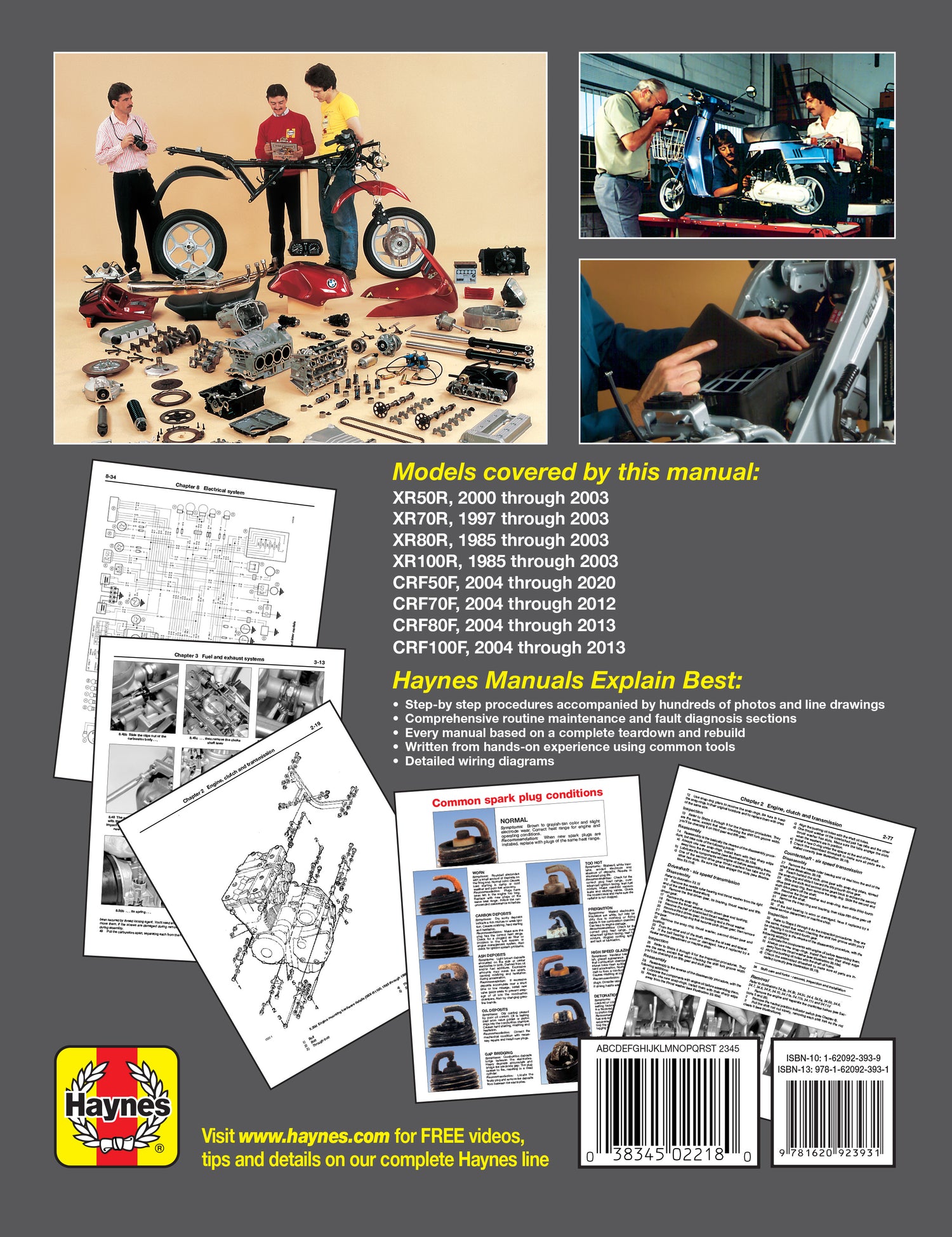 Back cover of a Haynes repair manual