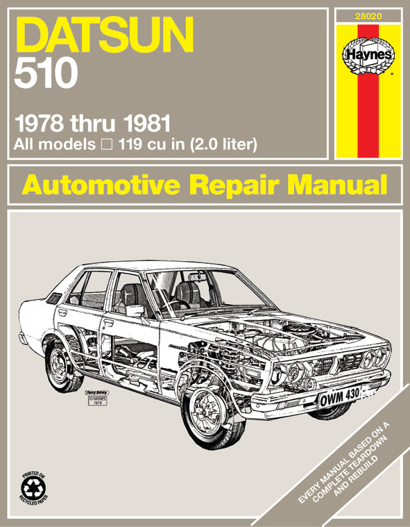 Front cover of a Haynes repair manual
