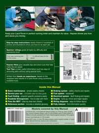 Back cover of a Haynes repair manual