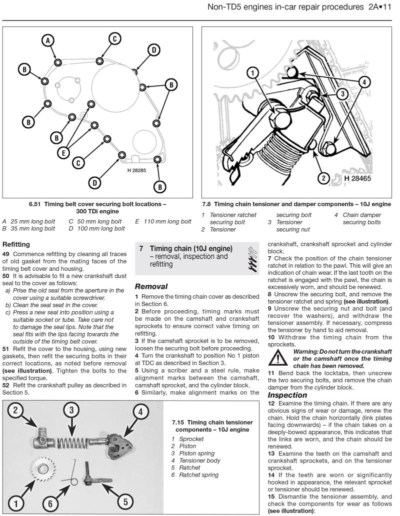 Sample page from a Haynes repair manual