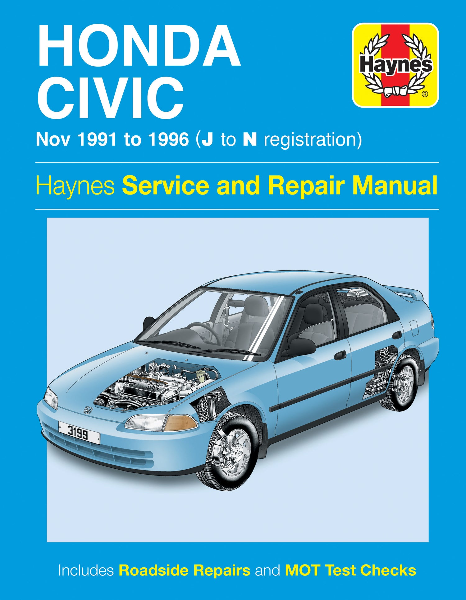 Honda Civic (Nov 91 - 96) Haynes Repair Manual