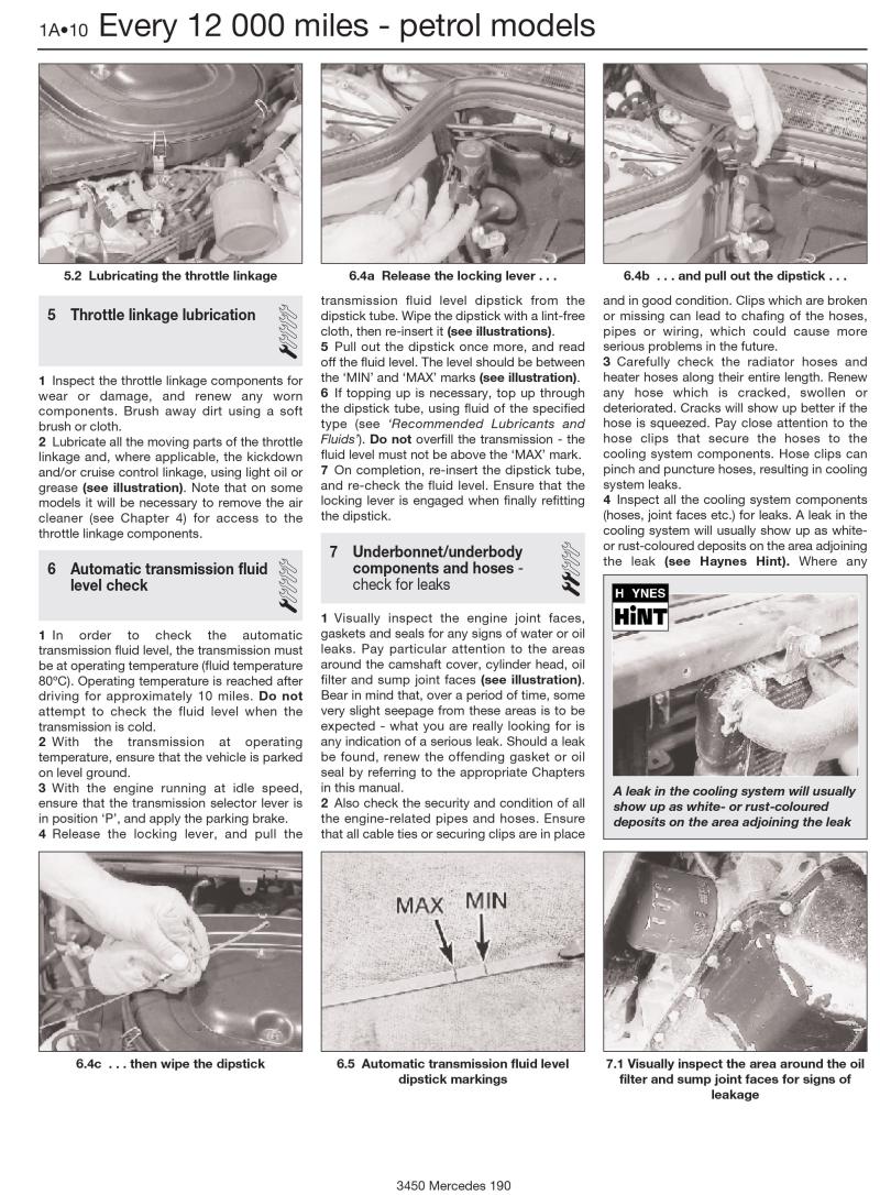 Sample page from a Haynes repair manual