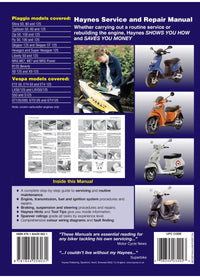 Back cover of a Haynes repair manual