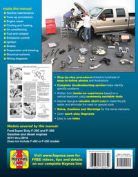 Back cover of a Haynes repair manual