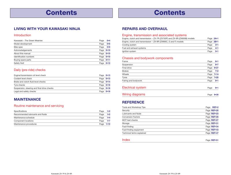 Kawasaki ZX-7R & ZX-9R Ninjas (94-04) Haynes Repair Manual