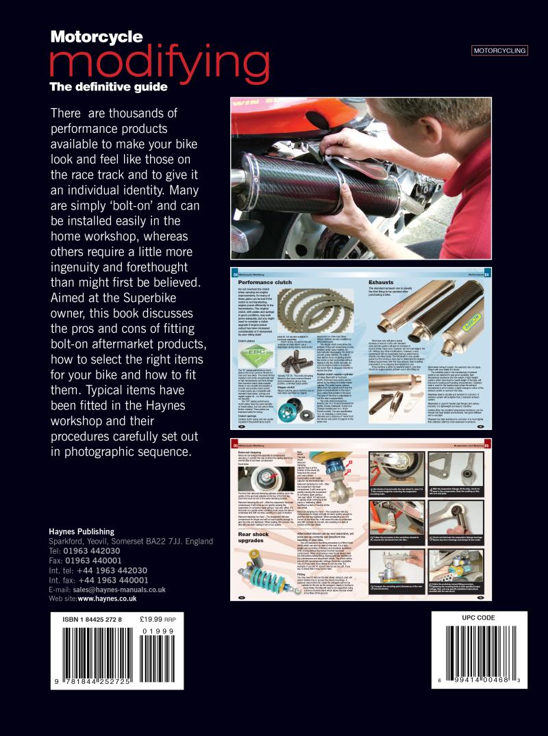 Back cover of a Haynes repair manual