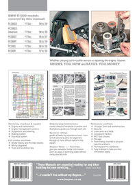 Back cover of a Haynes repair manual