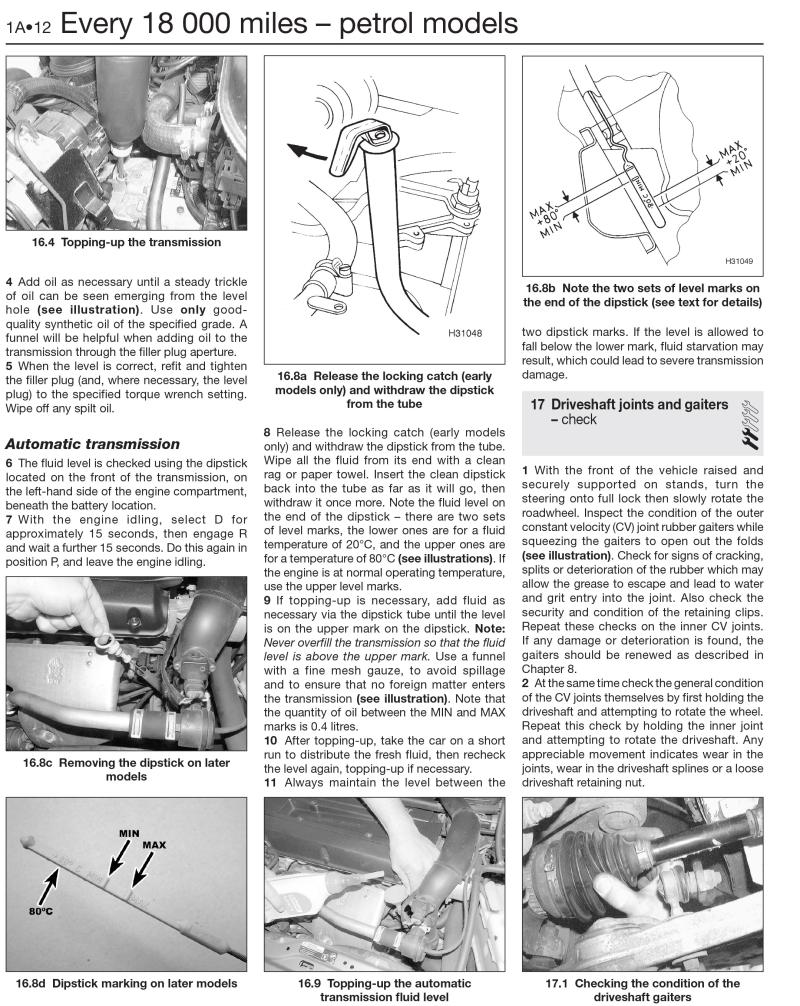 Sample page from a Haynes repair manual
