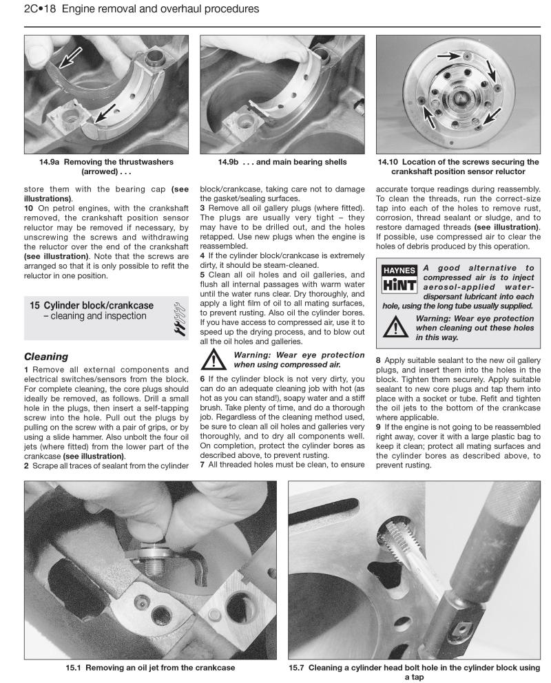 Sample page from a Haynes repair manual