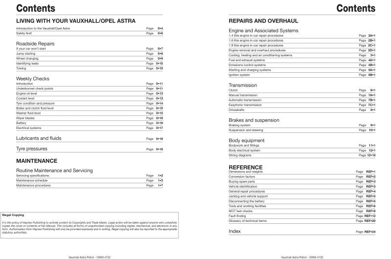 Sample page from a Haynes repair manual